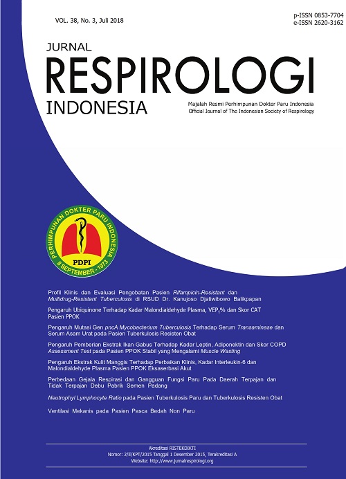 Jurnal Respirologi Indonesia Volume 38 Issue 3 (July 2018)